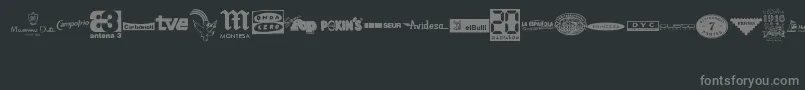 Fonte MADE IN SPAIN 3 – fontes cinzas em um fundo preto