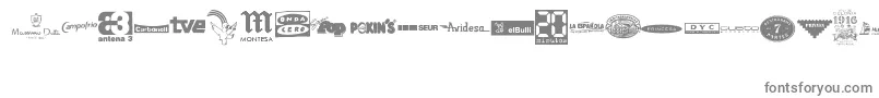 フォントMADE IN SPAIN 3 – 白い背景に灰色の文字