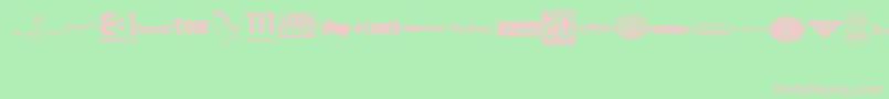 MADE IN SPAIN 3 Font – Pink Fonts on Green Background