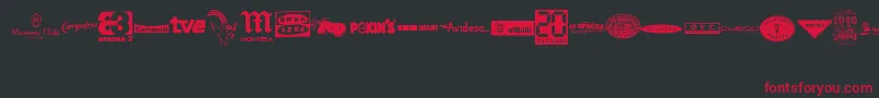 MADE IN SPAIN 3 Font – Red Fonts on Black Background