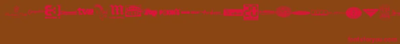 MADE IN SPAIN 3 Font – Red Fonts on Brown Background