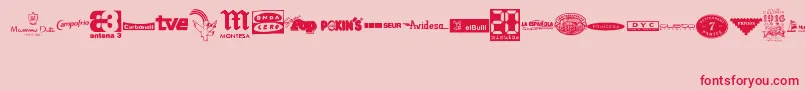 フォントMADE IN SPAIN 3 – ピンクの背景に赤い文字
