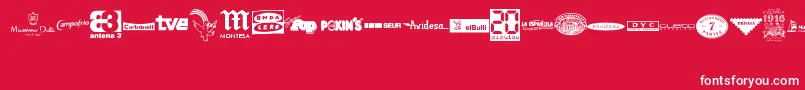 MADE IN SPAIN 3 Font – White Fonts on Red Background