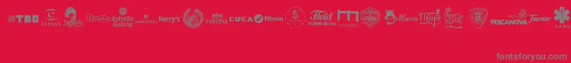 フォントMADE IN SPAIN 4 – 赤い背景に灰色の文字