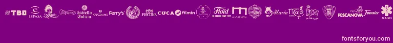 MADE IN SPAIN 4 Font – Pink Fonts on Purple Background