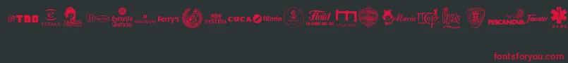 フォントMADE IN SPAIN 4 – 黒い背景に赤い文字
