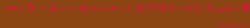MADE IN SPAIN 4 Font – Red Fonts on Brown Background