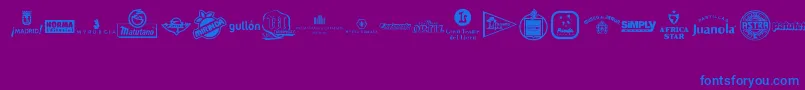 MADE IN SPAIN 5 Font – Blue Fonts on Purple Background