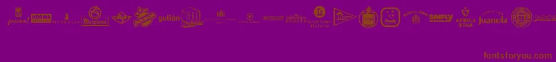 MADE IN SPAIN 5 Font – Brown Fonts on Purple Background