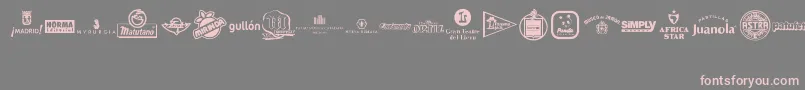 MADE IN SPAIN 5 Font – Pink Fonts on Gray Background