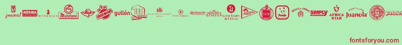 MADE IN SPAIN 5 Font – Red Fonts on Green Background
