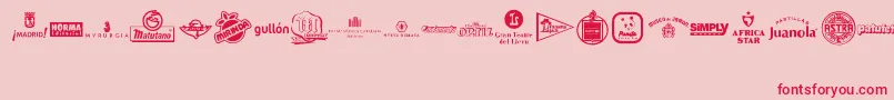 MADE IN SPAIN 5 Font – Red Fonts on Pink Background