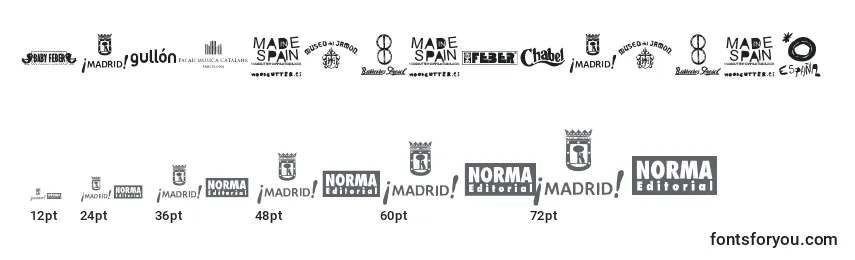 MADE IN SPAIN 5 Font Sizes