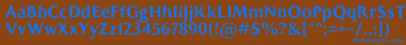 MADE Kenfolg PERSONAL USE Font – Blue Fonts on Brown Background