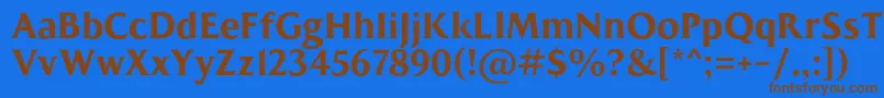 MADE Kenfolg PERSONAL USE Font – Brown Fonts on Blue Background