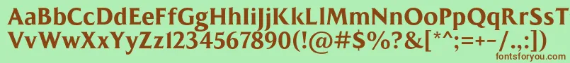 MADE Kenfolg PERSONAL USE Font – Brown Fonts on Green Background