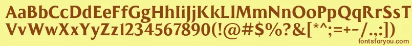 MADE Kenfolg PERSONAL USE Font – Brown Fonts on Yellow Background