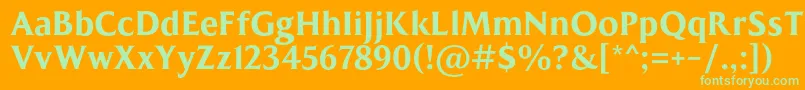 MADE Kenfolg PERSONAL USE Font – Green Fonts on Orange Background