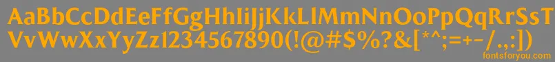 MADE Kenfolg PERSONAL USE Font – Orange Fonts on Gray Background