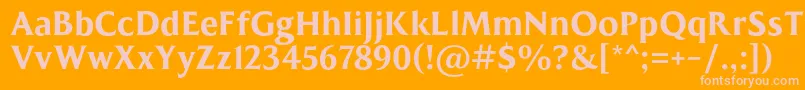 MADE Kenfolg PERSONAL USE-fontti – vaaleanpunaiset fontit oranssilla taustalla