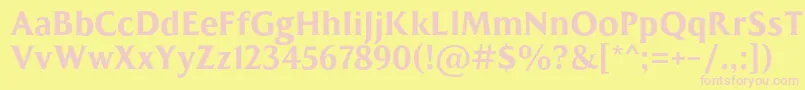 MADE Kenfolg PERSONAL USE Font – Pink Fonts on Yellow Background