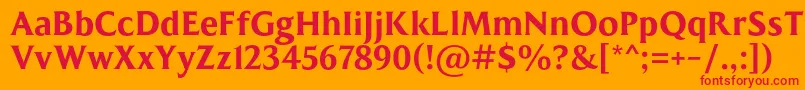 MADE Kenfolg PERSONAL USE Font – Red Fonts on Orange Background