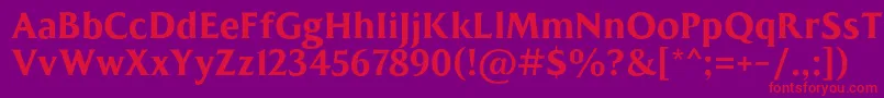 MADE Kenfolg PERSONAL USE-fontti – punaiset fontit violetilla taustalla