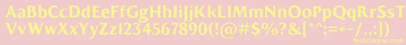 MADE Kenfolg PERSONAL USE Font – Yellow Fonts on Pink Background