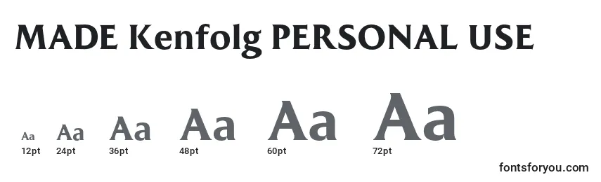 MADE Kenfolg PERSONAL USE Font Sizes