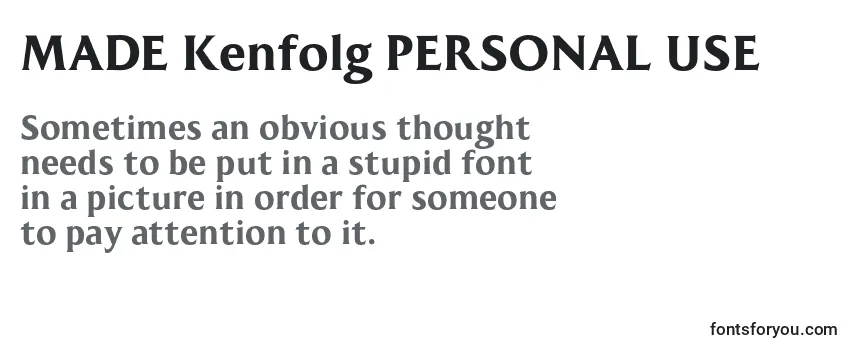 MADE Kenfolg PERSONAL USE Font