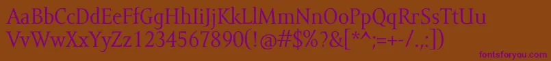 Шрифт AmorSerifPro – фиолетовые шрифты на коричневом фоне