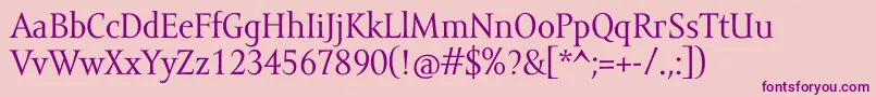 AmorSerifPro Font – Purple Fonts on Pink Background