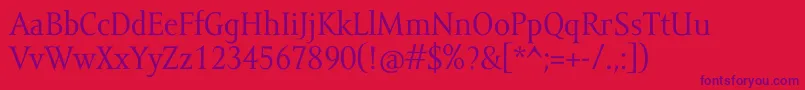 AmorSerifPro Font – Purple Fonts on Red Background