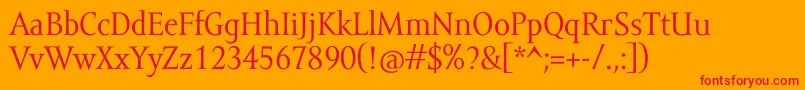 AmorSerifPro Font – Red Fonts on Orange Background