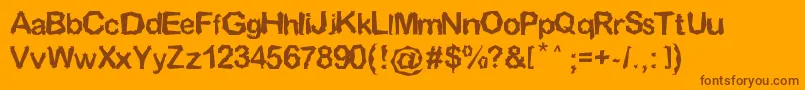 Made of Stars Font – Brown Fonts on Orange Background