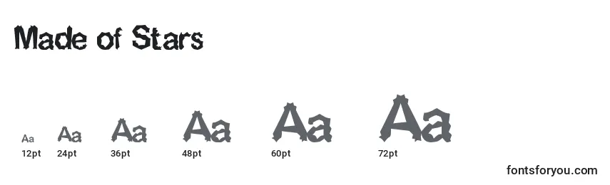 Made of Stars Font Sizes