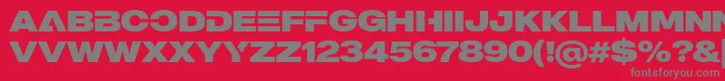 MADE Outer Sans Alt Black PERSONAL USE Font – Gray Fonts on Red Background