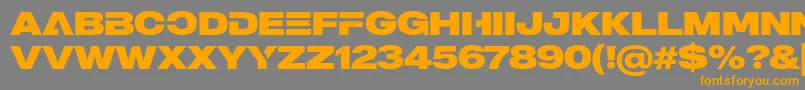 MADE Outer Sans Alt Black PERSONAL USE-Schriftart – Orangefarbene Schriften auf grauem Hintergrund