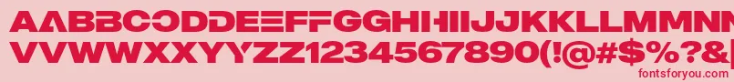 MADE Outer Sans Alt Black PERSONAL USE Font – Red Fonts on Pink Background