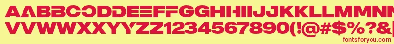 MADE Outer Sans Alt Black PERSONAL USE Font – Red Fonts on Yellow Background