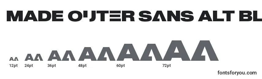 MADE Outer Sans Alt Black PERSONAL USE Font Sizes