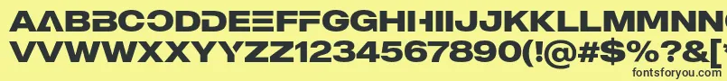 MADE Outer Sans Alt Bold PERSONAL USE Font – Black Fonts on Yellow Background