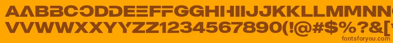 MADE Outer Sans Alt Bold PERSONAL USE-fontti – ruskeat fontit oranssilla taustalla
