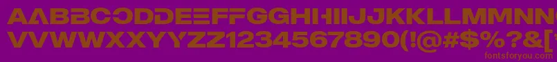 MADE Outer Sans Alt Bold PERSONAL USE-fontti – ruskeat fontit violetilla taustalla