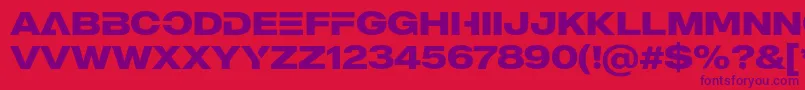 フォントMADE Outer Sans Alt Bold PERSONAL USE – 赤い背景に紫のフォント