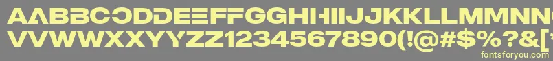 MADE Outer Sans Alt Bold PERSONAL USE Font – Yellow Fonts on Gray Background
