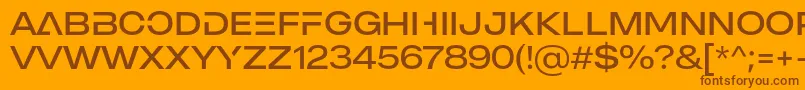 MADE Outer Sans Alt Light PERSONAL USE Font – Brown Fonts on Orange Background