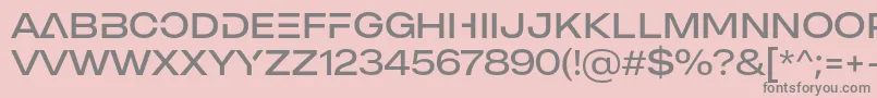 Czcionka MADE Outer Sans Alt Light PERSONAL USE – szare czcionki na różowym tle