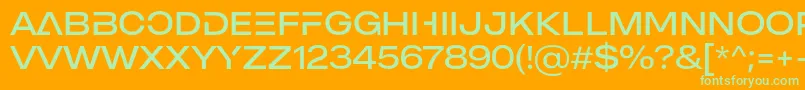 MADE Outer Sans Alt Light PERSONAL USE Font – Green Fonts on Orange Background