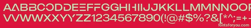 MADE Outer Sans Alt Light PERSONAL USE Font – Green Fonts on Red Background